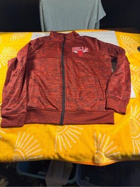 Chicago Bulls Zip-Up Hooded Jacket Size M, Warm-Up Hoodie